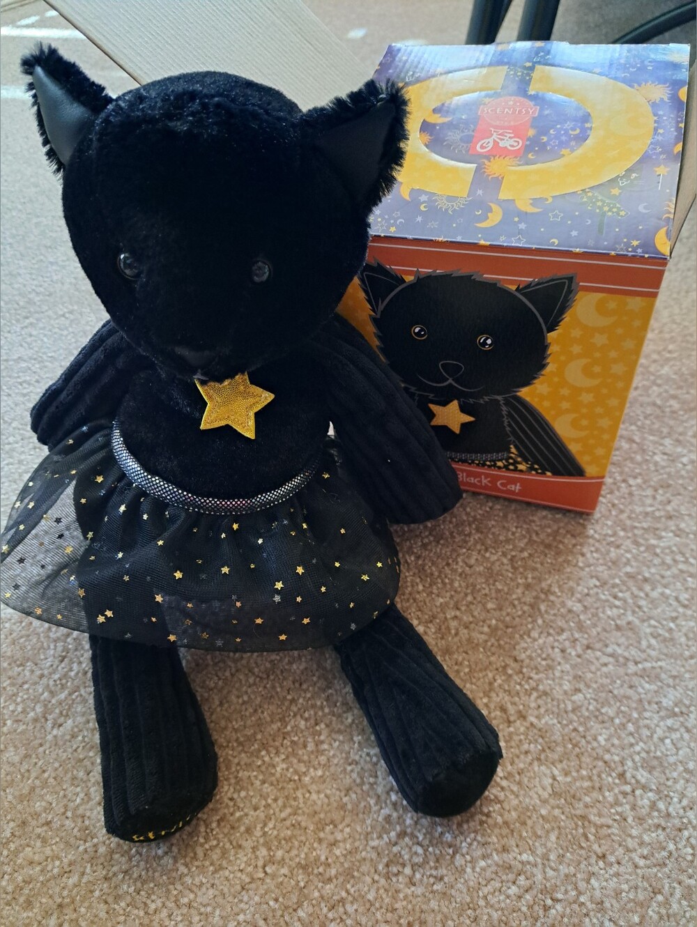 Star The Black Cat Scentsy Buddy - New In The Box